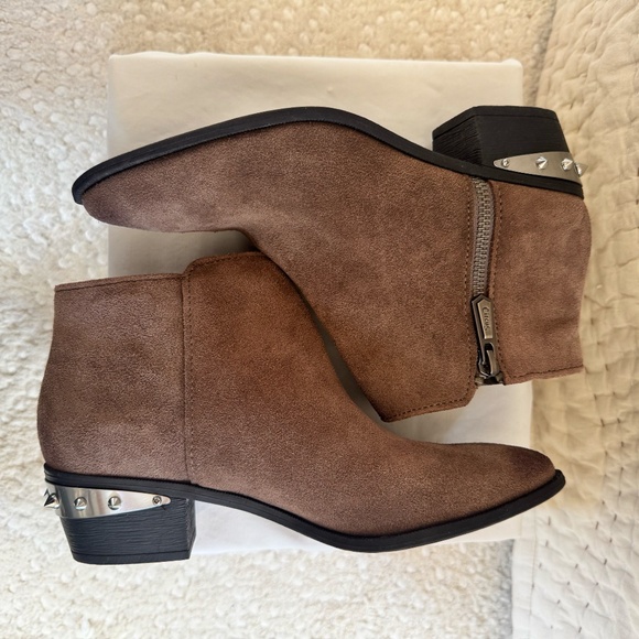 Circus by Sam Edelman Shoes - Circus Sam Edelman Holt Bootie 7.5 Brown Suede Studded Western Ankle Boot, NWOT